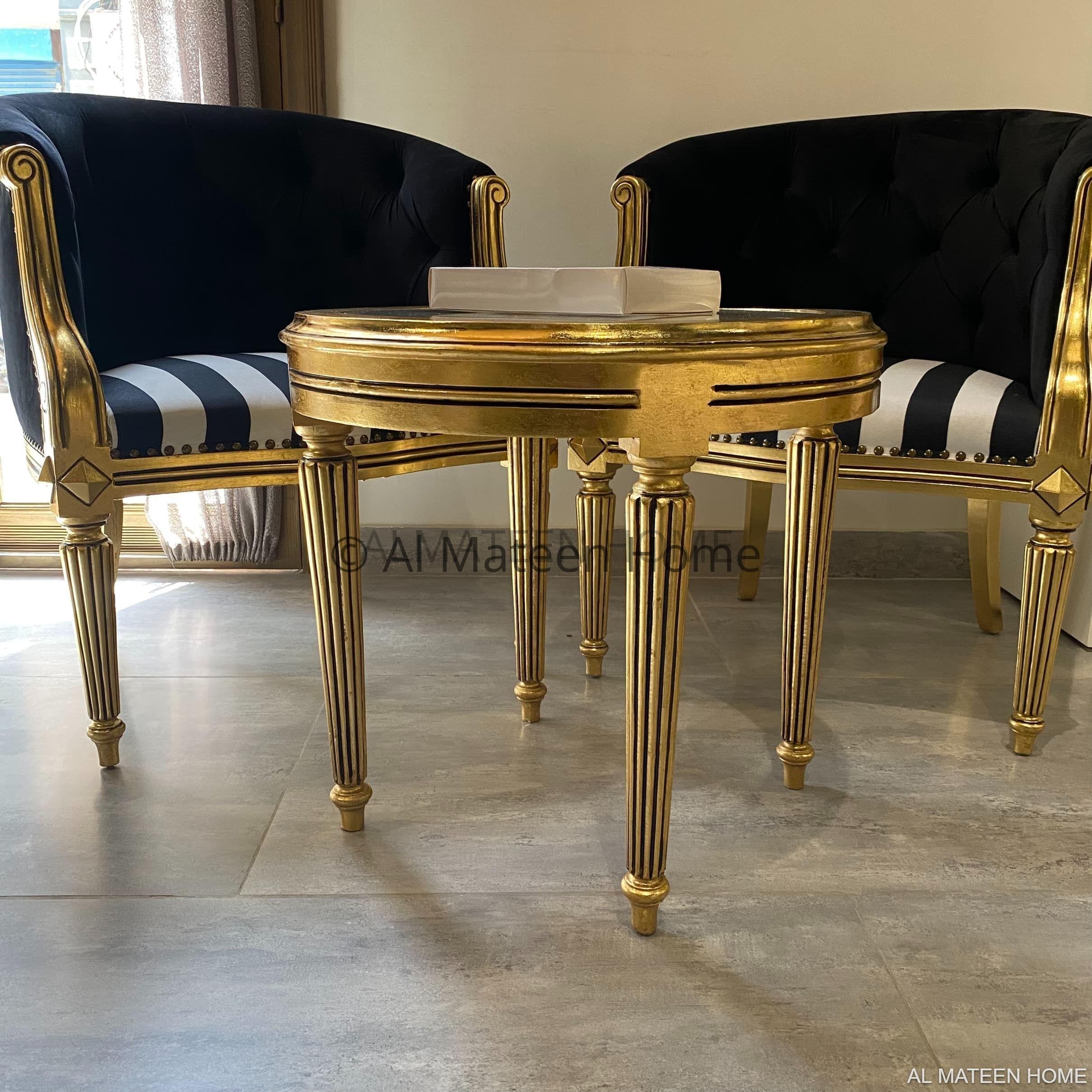 diamond-gold-leaf-bedroom-chair-set-2- AL-Mateen Home