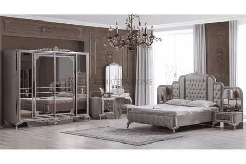 safir-bedroom-set-with-king-size-bed-dresser-sliding-wardrobe-and-side-tables-turkish-3- AL-Mateen Home