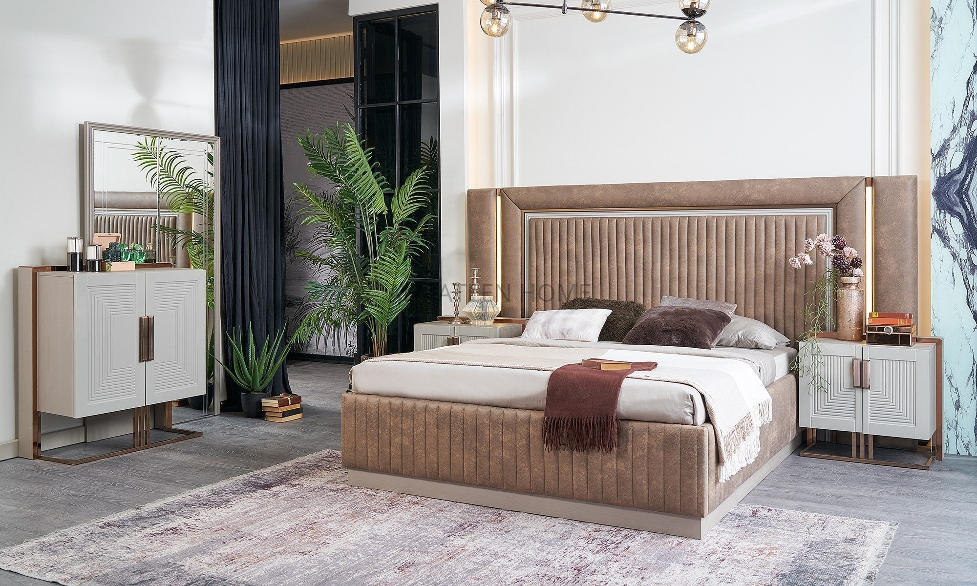 turkish-moon-bedroom-set-with-king-size-bed-dresser-wardrobe-and-side-tables-2- AL-Mateen Home