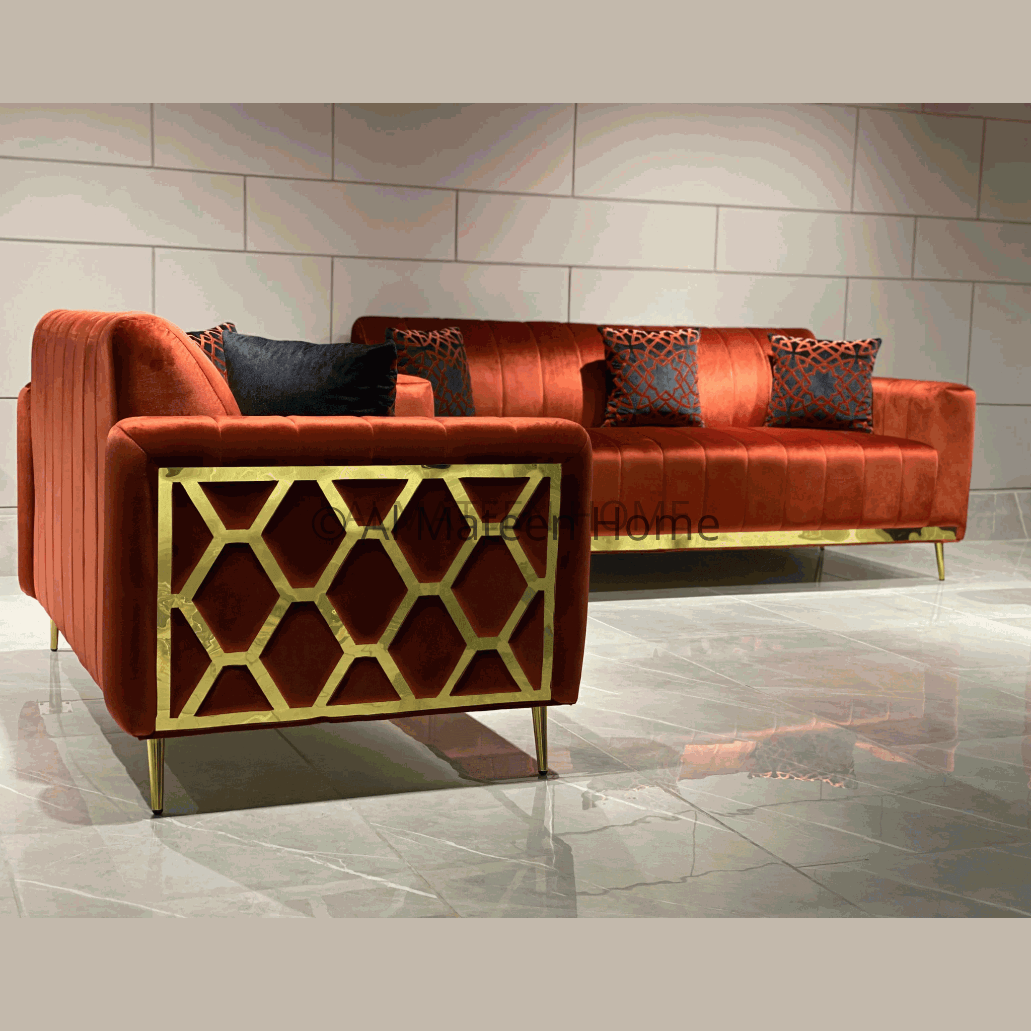 venice-rust-jaguar-sofa-set-with-textured-velvet-1- AL Mateen Home