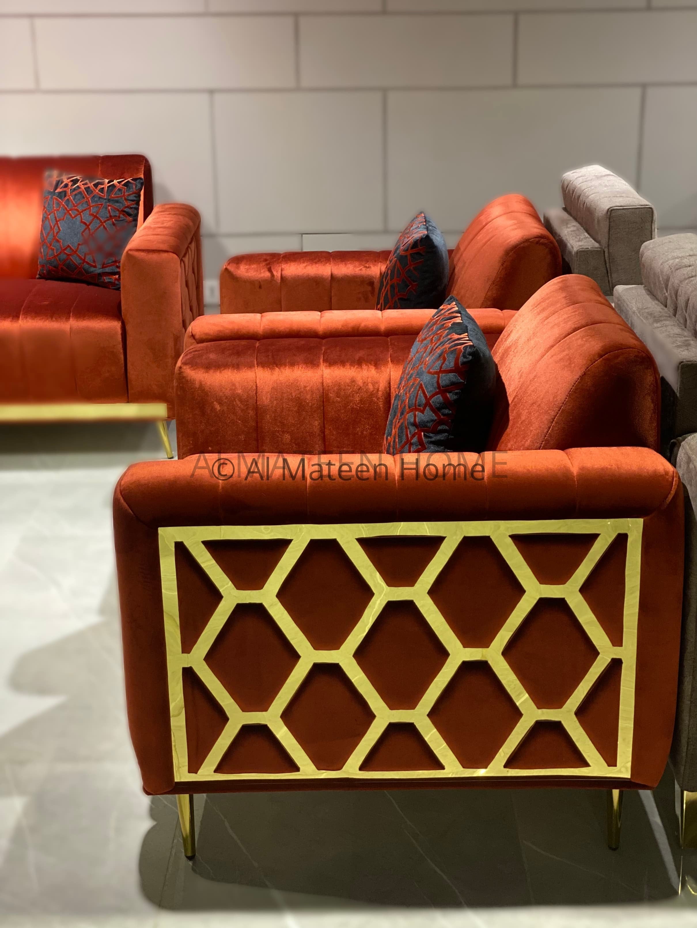 venice-rust-jaguar-sofa-set-with-textured-velvet-3- AL Mateen Home
